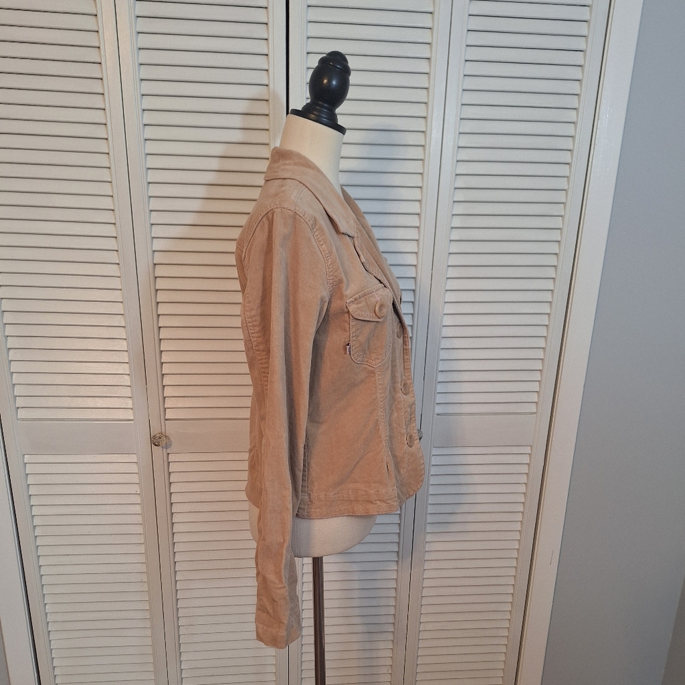 Plugg Khaki Corduroy Jacket Sz LG *V - Picture 2 of 6